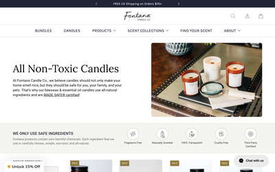 Fontana Candle Co website screenshot