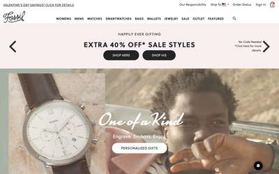 Fossil website screenshot