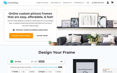 Frame It Easy website screenshot