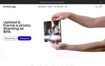 Frameology website screenshot