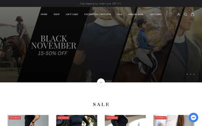 Free Ride Equestrian website screenshot
