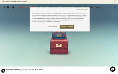 Furla website screenshot