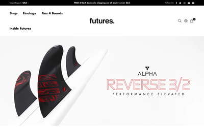 Futures Fins website screenshot