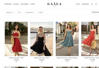 Gaâla website screenshot