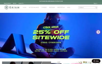 Gaiam website screenshot