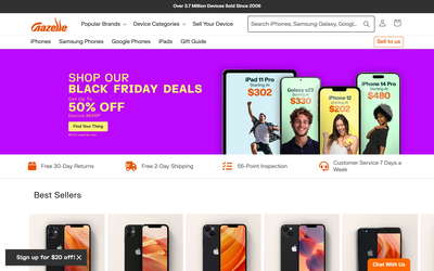 Gazelle.com website screenshot