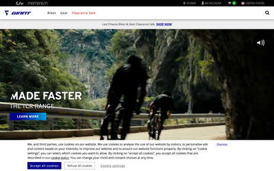 Giant Bicycles website screenshot