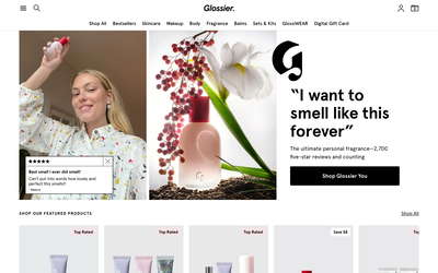 Glossier website screenshot
