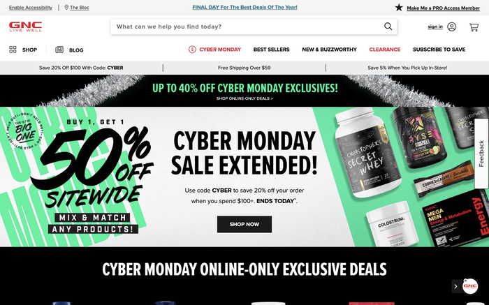 GNC screenshot