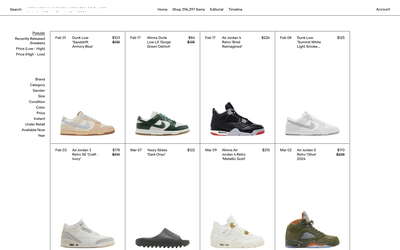 GOAT website screenshot