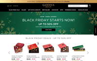 Godiva Chocolatier website screenshot