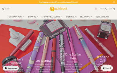 Goldspot Pens website screenshot