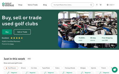 Golf Avenue website screenshot