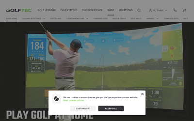 GOLFTEC Shop website screenshot