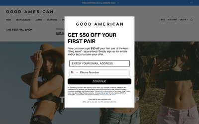 Good American website screenshot