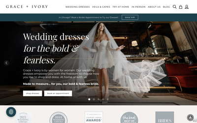 Grace + Ivory website screenshot