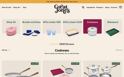 Great Jones website screenshot