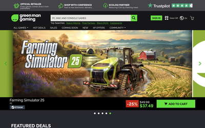 Green Man Gaming website screenshot