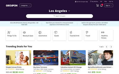 Groupon website screenshot