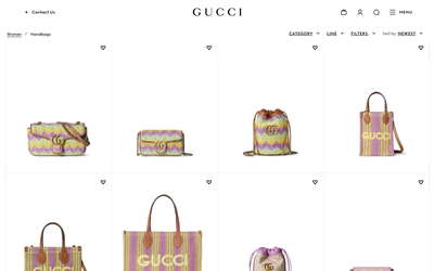 Gucci website screenshot