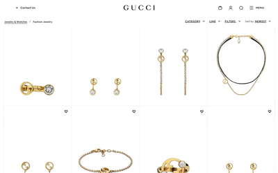Gucci website screenshot