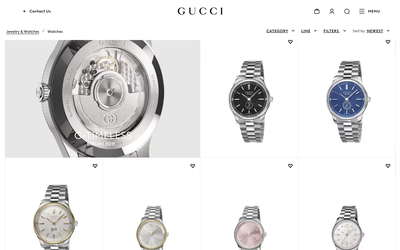 Gucci website screenshot