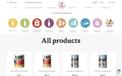 Gustiamo website screenshot