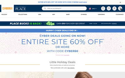 Gymboree website screenshot