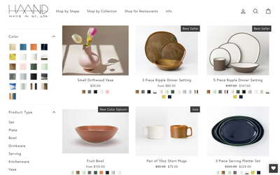 Haand website screenshot