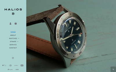 Halios Watches website screenshot