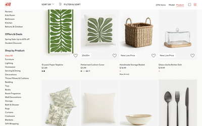 H&M website screenshot
