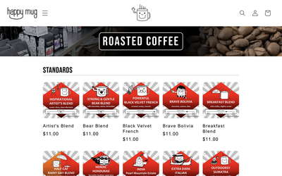 Happy Mug website screenshot