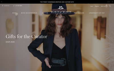 Hat Shop website screenshot