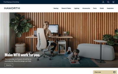 Haworth website screenshot