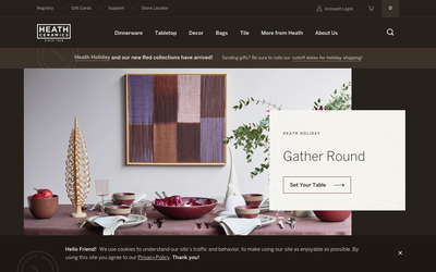Heath Ceramics website screenshot