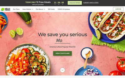 HelloFresh website screenshot