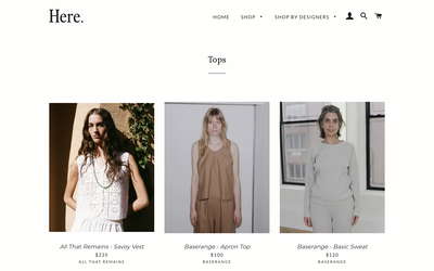 Here. website screenshot
