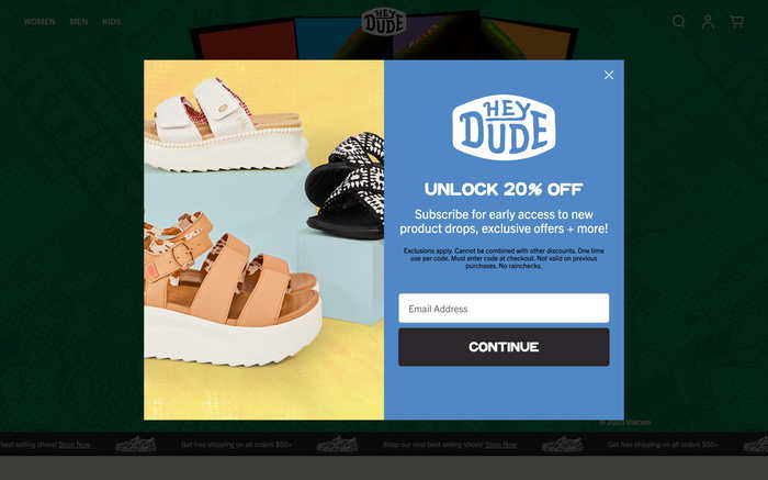 Hey Dude Shoes screenshot