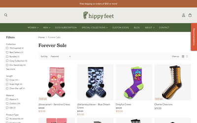 Hippy Feet website screenshot