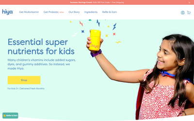 Hiya Health website screenshot