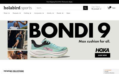 Holabird Sports website screenshot