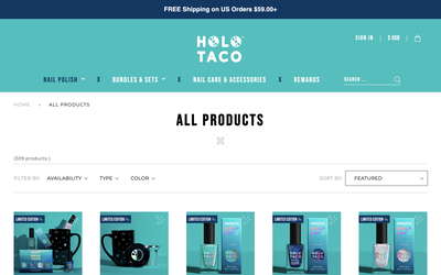Holo Taco website screenshot