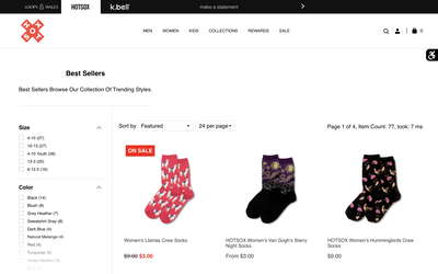 Hot Sox website screenshot