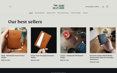 Hound Valley Goods website screenshot