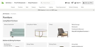 Houzz website screenshot
