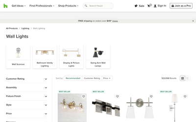Houzz website screenshot