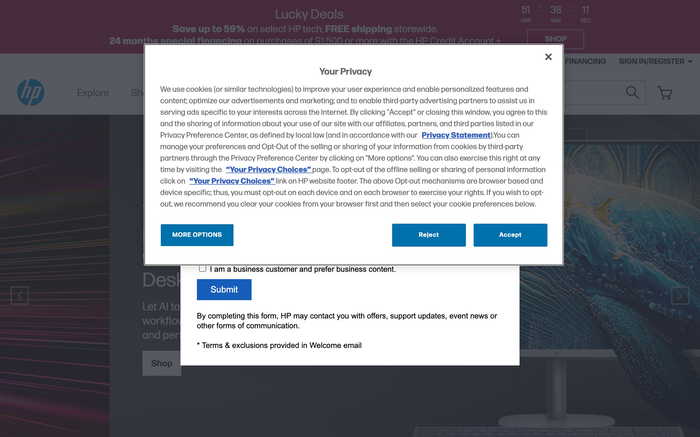 HP Store screenshot