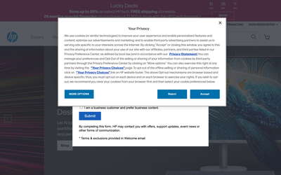 HP Store website screenshot