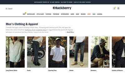 Huckberry website screenshot