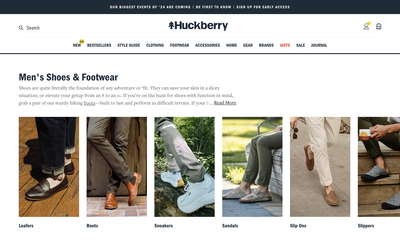 Huckberry website screenshot